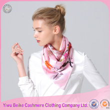 Elegant design 2017 newest fashionable high quality ladies silk scarf wholesale china